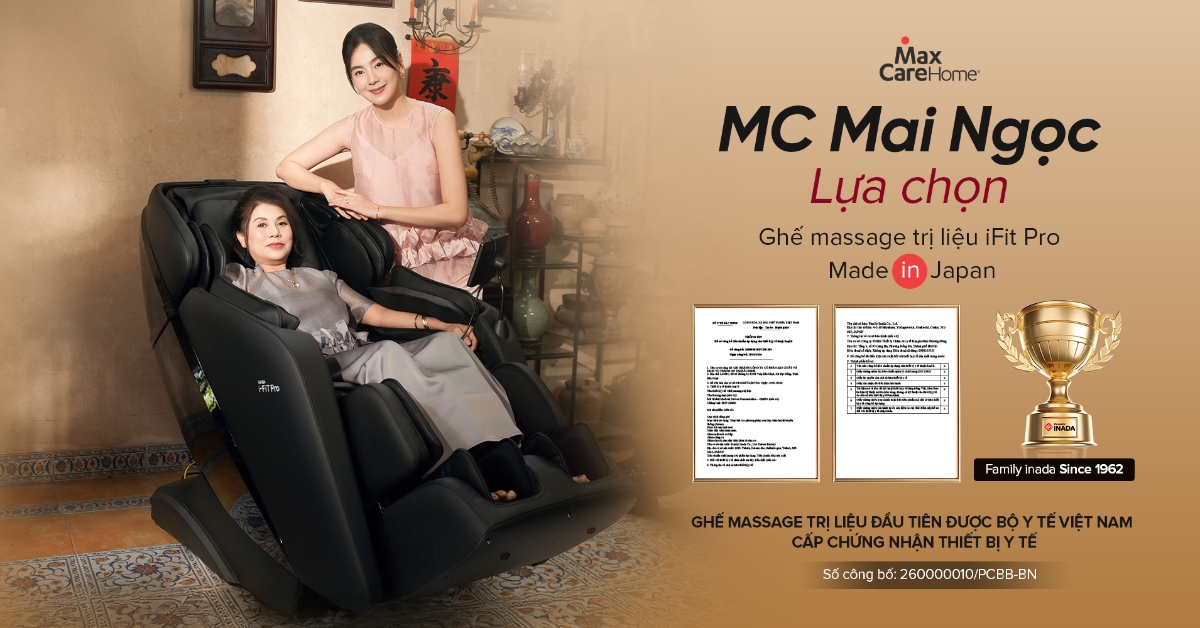 iFIT PRO chính thức đạt chứng nhận ghế massage trị liệu tại Việt Nam. Ảnh: Maxcare Home.
